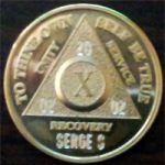 Gold AA Medallions Engraved | Gold Alcoholics Anonymous Medallions