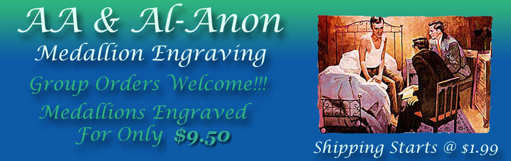 AA Medallions Engraved AA Medallions | Al Anon Medallions 